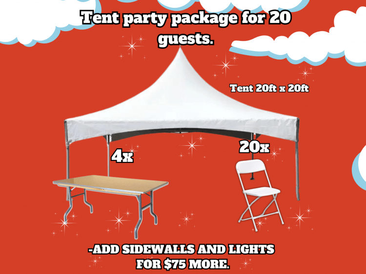 Tent Party Package For 20 Guests