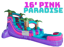 16′ Pink Paradise Single Lane Water Slide