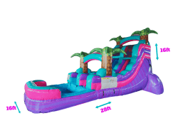 bounce20house20rentals20pink20paradice202 1734721808 16′ Pink Paradise Single Lane Water Slide