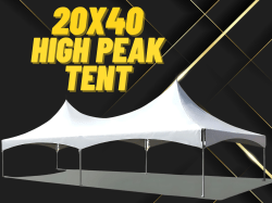 20x40 White High Peak Frame Tent