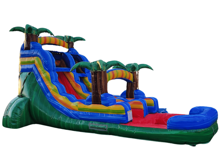 16′ Jungle Splash Single Lane Water Slide