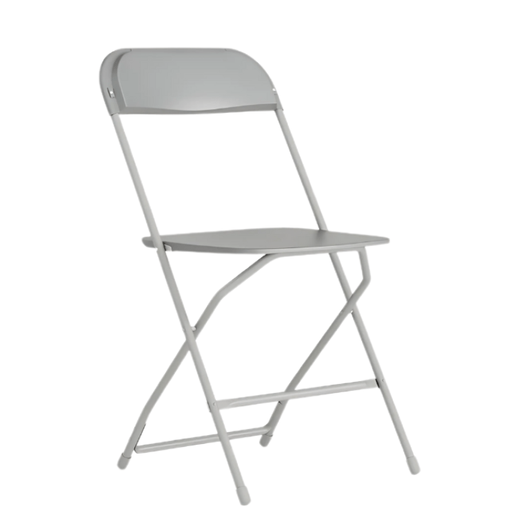 Gray Plastic Folding Chairs
