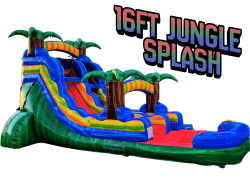 16′ Jungle Splash Single Lane Water Slide